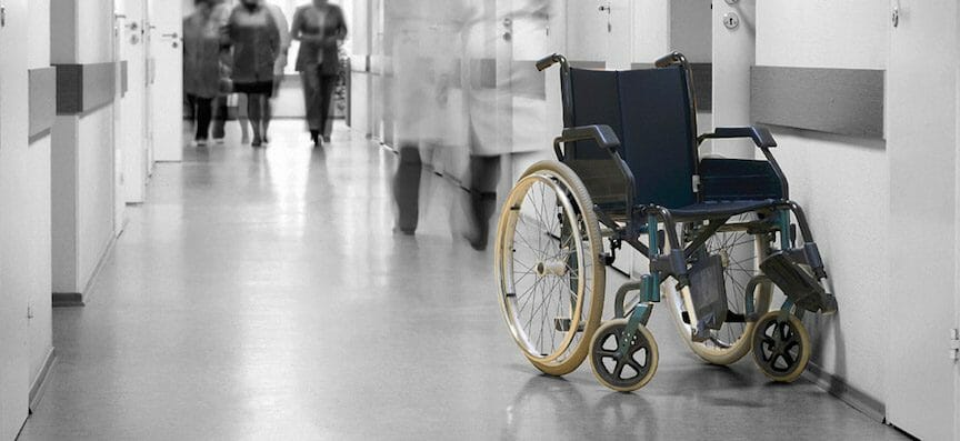 wheelchair in nursing home