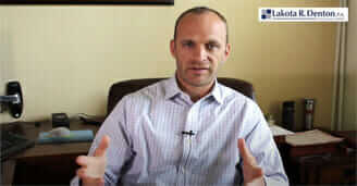 Accident lawyer Lakota Denton in his Asheville offices f