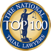 Yellow and Blue logo for National Trial Lawyers badge