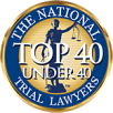 National Trail Lawyers Top 40 Under 40 Logo blue and gold